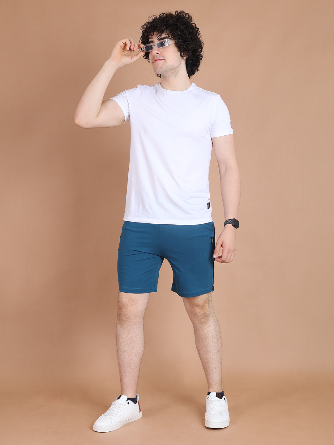 BASIC BERMUDA SHORTS - PETROL