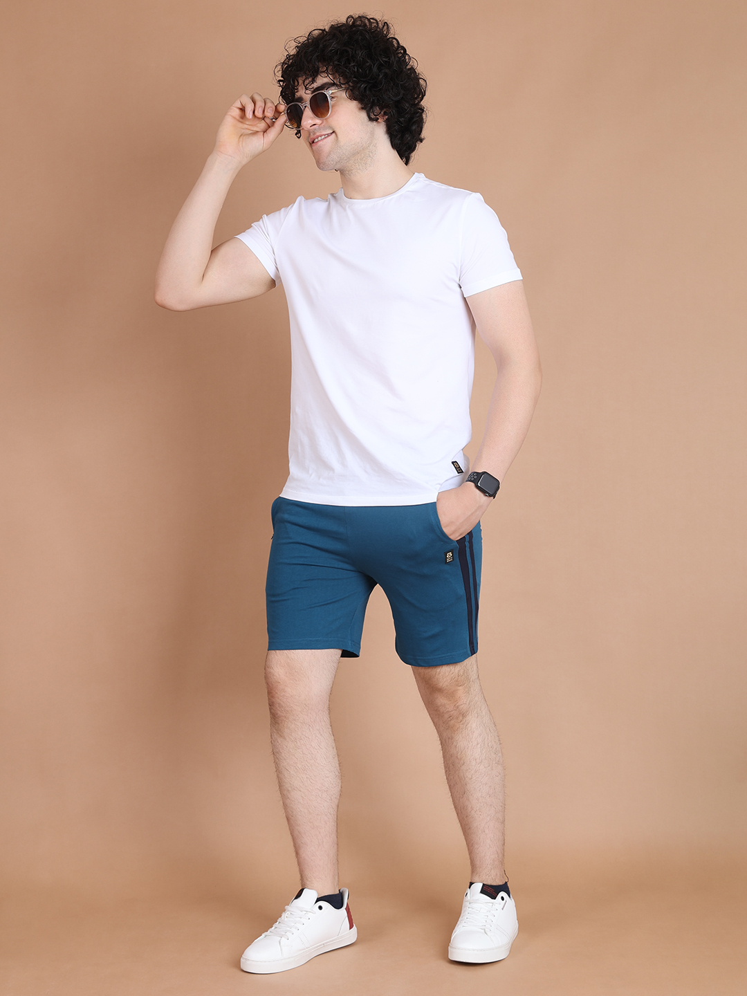BASIC BERMUDA SHORTS - PETROL
