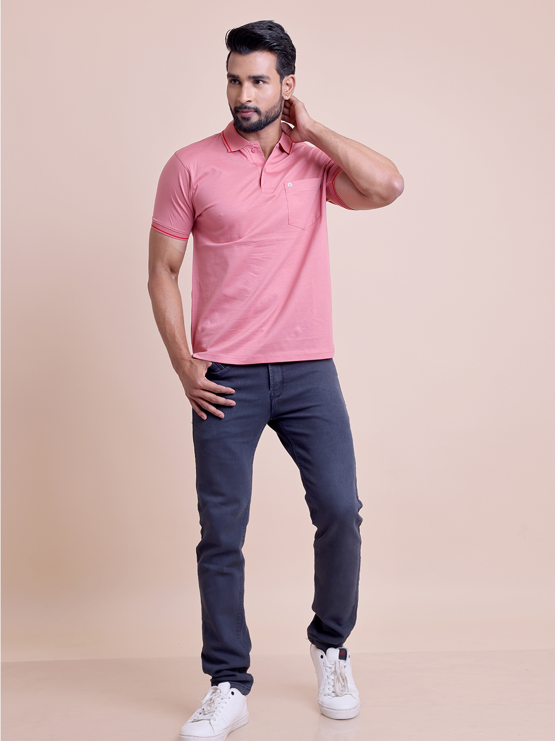 BASIC PREMIUM POLO NECK HALF SLEEVE